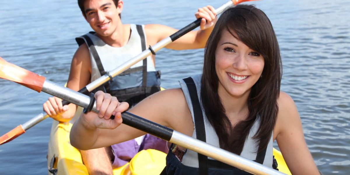 Couple in kayak