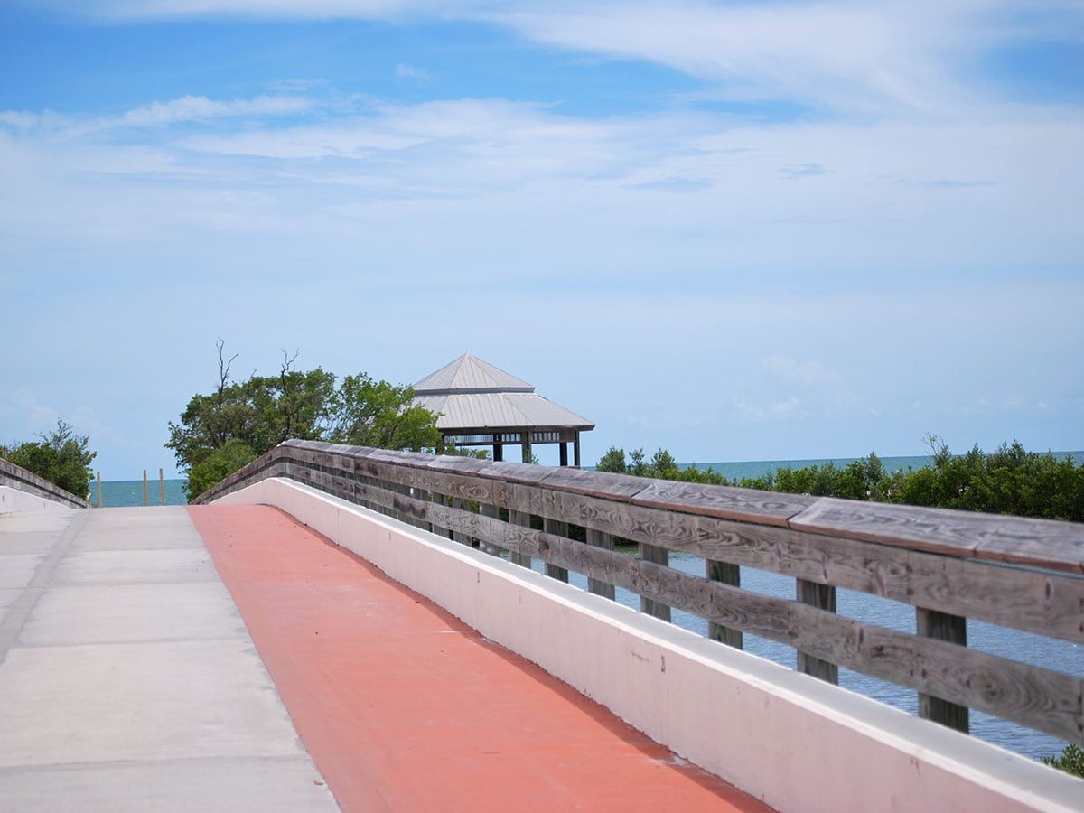Bridge Leading To Lovers Key Beach
