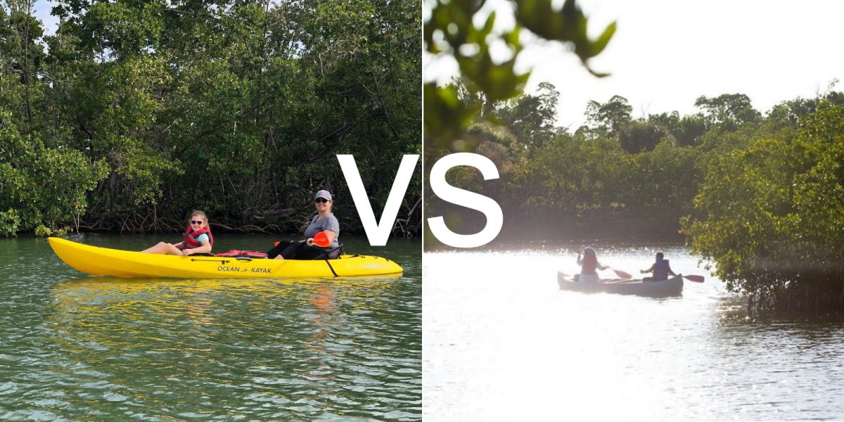 Kayaking vs Canoeing at Lovers Key State Park